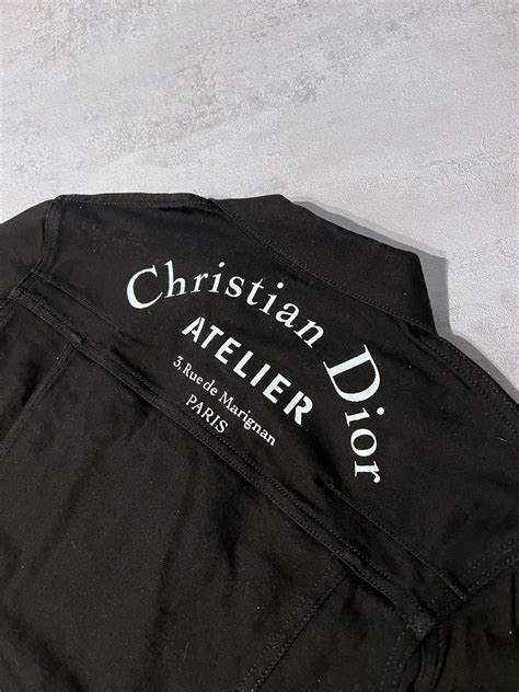 dior denim jacket|christian Dior atelier denim jacket.